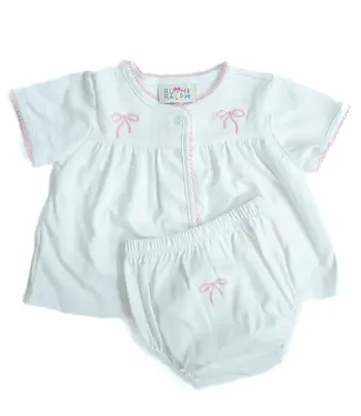 Ruth and Ralph Bow Layette Set