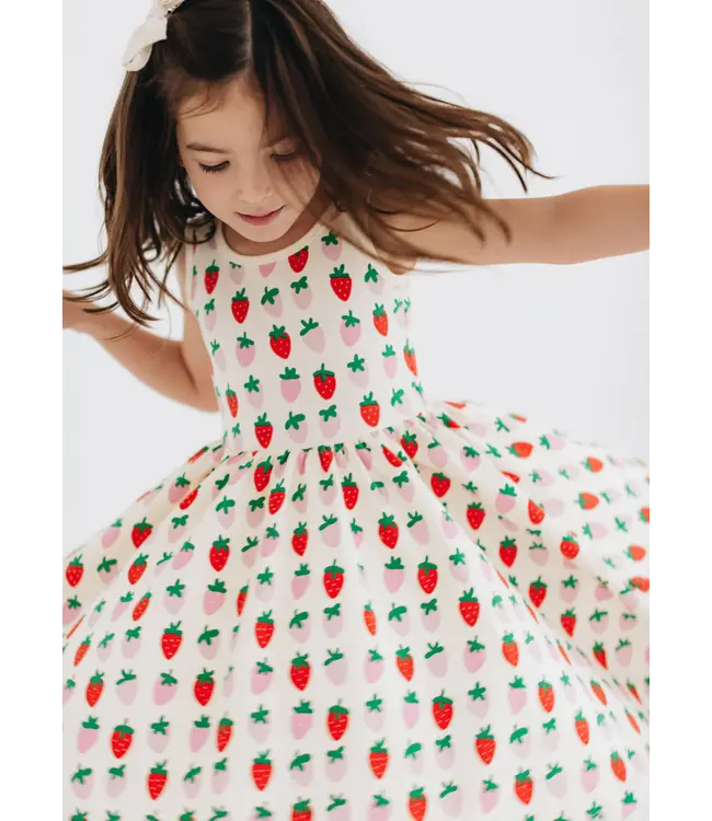 Good Apple Kids Strawberry Blush Sleeveless Twirl Dress