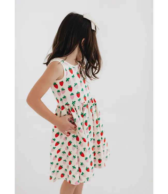 Good Apple Kids Strawberry Blush Sleeveless Twirl Dress