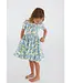 Good Apple Kids Blue Garden S/S Twirl Dress