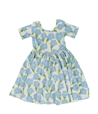 Good Apple Kids Blue Garden S/S Twirl Dress