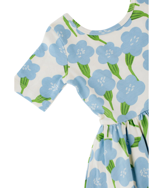 Good Apple Kids Blue Garden S/S Twirl Dress