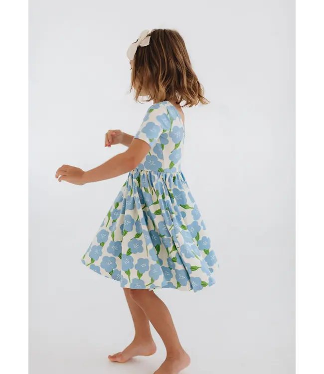 Good Apple Kids Blue Garden S/S Twirl Dress