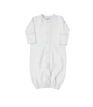 the proper peony Scallop Dot Converter Gown-Blue