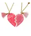 Best Friends & Besties Forever Pink Glitter Pearl Necklaces