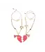 Best Friends & Besties Forever Pink Glitter Pearl Necklaces