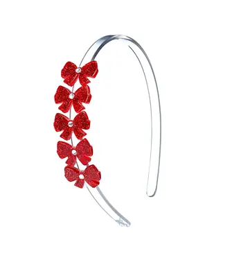 lilies&roses Red Bows Glitter Red Headband