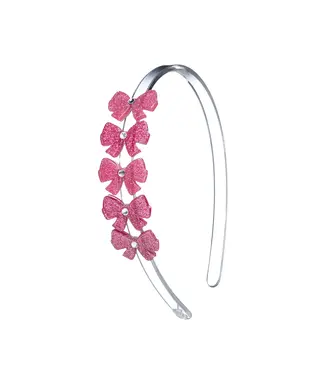 lilies&roses Bows Glitter Vintage Pink Headband