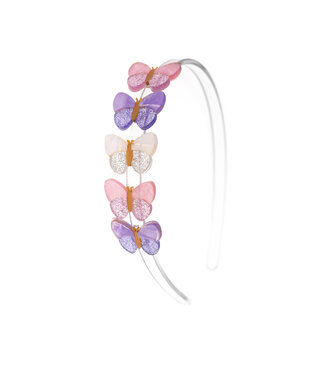 lilies&roses Butterflies Shimmer Lilac Shades Headband