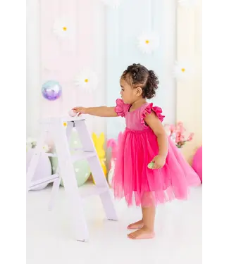 Mila & Rose Hot Pink Shimmer Tutu Dress
