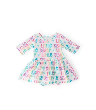 Mila & Rose Little Sister 3/4 Sleeve Twirl Bodysuit
