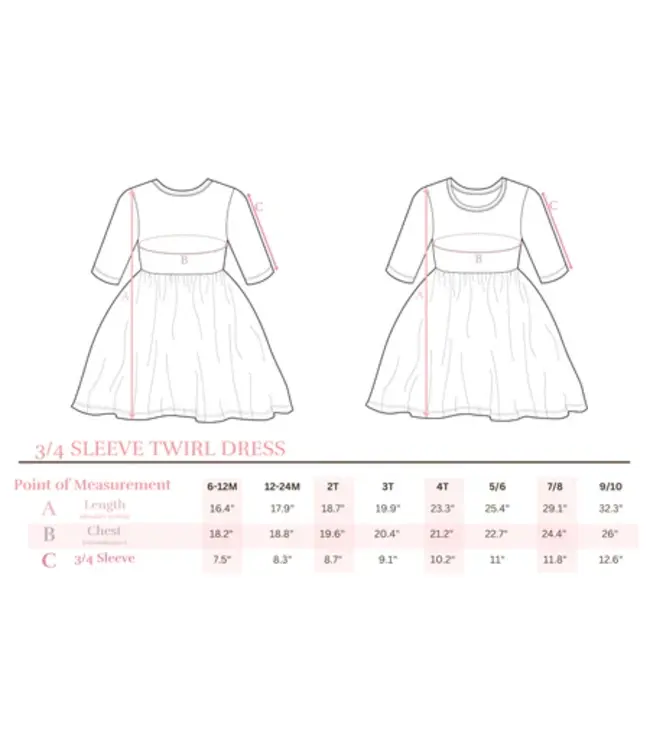 Mila & Rose Puppy Love 3/4 Sleeve Pocket Twirl Dress