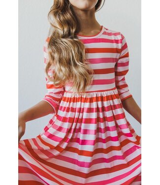 Mila & Rose All You Need is Love 3/4 Sleeve Pocket Twirl Dress