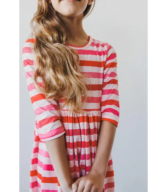 Mila & Rose All You Need is Love 3/4 Sleeve Pocket Twirl Dress