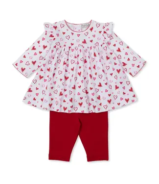 Kissy Kissy Red Hearts Galore Dress Set