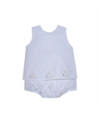 Baby Sen White Bailey Diaper Set-Ducks