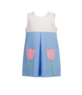 the proper peony Maude Blue Flower Dress