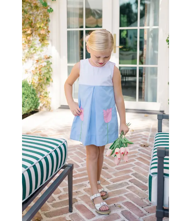 the proper peony Maude Blue Flower Dress