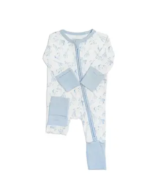 The Uptown Baby Blue Safari Sleep Romper