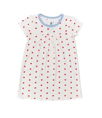 The Uptown Baby Red Stars Bamboo Dress