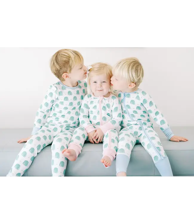 The Uptown Baby Blue Sleep Romper-Golf