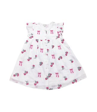 Alto Modas Bows & Floral Embroidered Sunday Dress