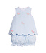 Little English Watermelon Embroidered Bow Back Bloomer Set