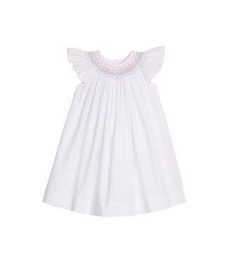Little English Rainbow Smocked Bishop Dress