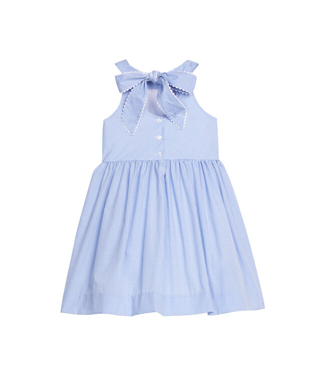 Royal Gingham Bow Back Dress