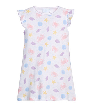 Little English Sea Shells Angel Sleeve Dress