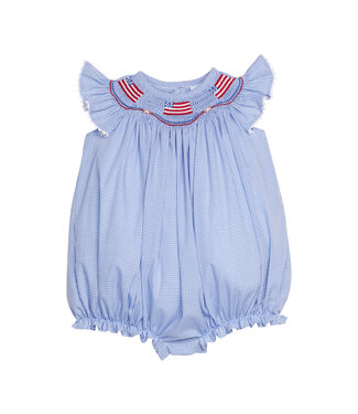 Little English Flags Smocked Bishop Bubble