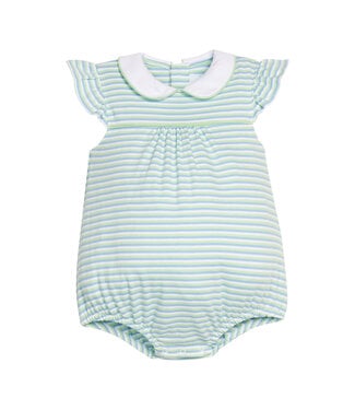 Little English Greenview Stripe Angel Sleeve Peter Pan Bubble