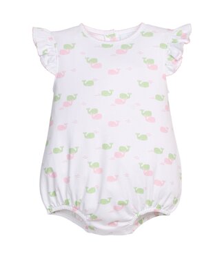 Little English Pink Whales Angel Sleeve Bubble