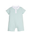 Little English Greenview Stripe Peter Pan Polo Romper