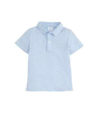 Little English Light Blue Stripe S/S Polo