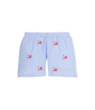 Little English Flags Embroidered Short