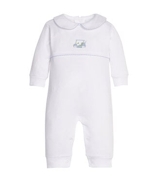 Little English Blue Golf Cart Crochet Playsuit