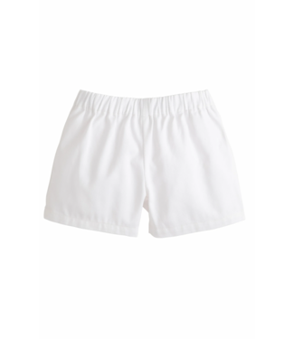 Little English White Twill Basic Shorts