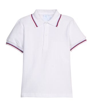 Little English Blue/Red S/S Tipped Polo