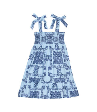 Bisby Boho Blue Wide Strap Lucy Dress