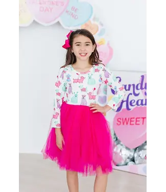 Mila & Rose I Chews You L/S Tutu Dress