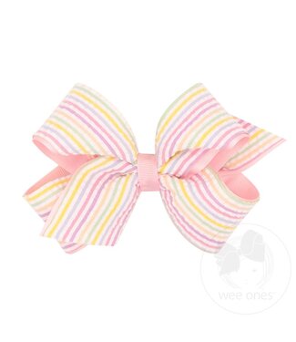 Wee Ones Medium Seersucker Overlay Multi Bow
