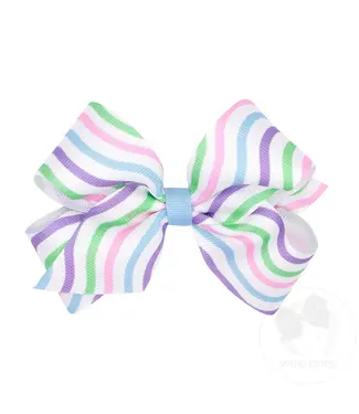 Wee Ones Medium Stripe Pastel Bow