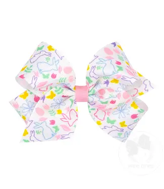 Wee Ones Medium Easter Print Bow