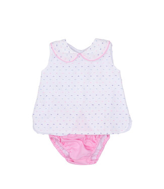 The Oaks Apparel Lilac Swiss Dot Raleigh Bubble