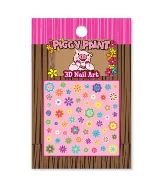 Piggy Paint Flowers 3D Nail Art