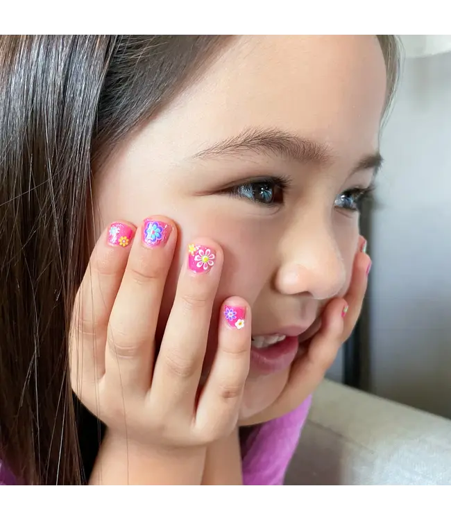 Piggy Paint Flowers 3D Nail Art