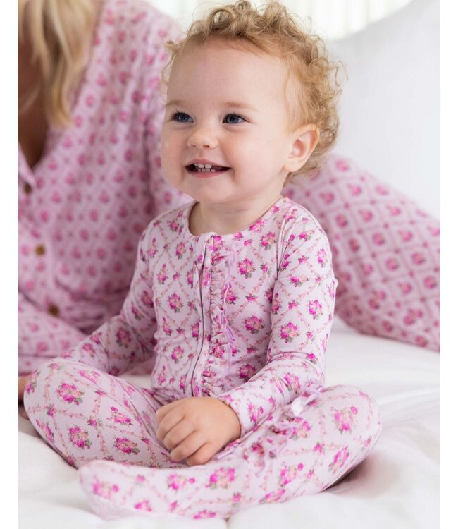 LEV baby Caroline Ruffled Zip Footie