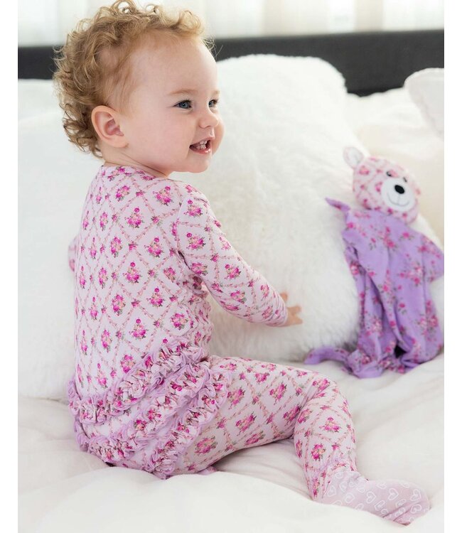 LEV baby Caroline Ruffled Zip Footie