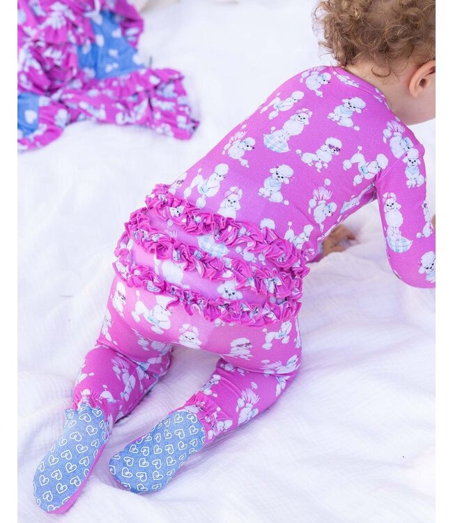 LEV baby Gabi Ruffled Zip Footie